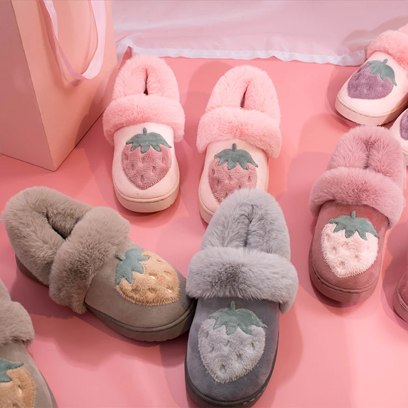Women Snow Boots Cute Strawberry Warm Fashion Ankle Boots Winter Fur Shoes Soft Sole Women Girls Botas Mujer 
Women Snow Boots Cute Strawberry Warm Fashion Ankle Boots Winter Fur Shoes Soft Sole Women Girls Botas Mujer