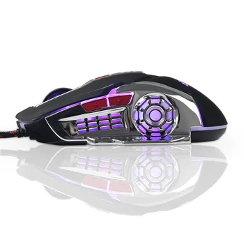 

Gaming Mouse Computer Wired Glow Macro Definition Professional Mice 6 Buttons 3200DPI USB Optical For Laptop Desktop