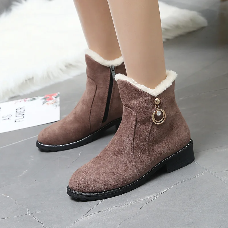 Tangnest Winter Women Warm Snow Boots Female Fur Warm Side Zipper Platform Ankle Boots Plush Shoes XWX7453
Tangnest Winter Women Warm Snow Boots Female Fur Warm Side Zipper Platform Ankle Boots Plush Shoes XWX7453