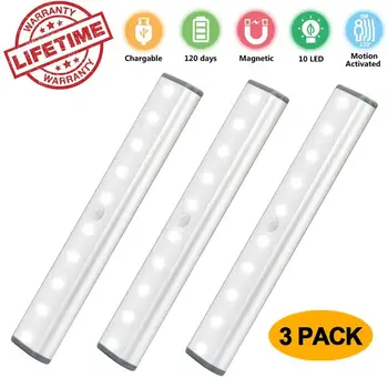 USB Charing LED Under Cabinet Light Motion Sensor Lamp 10 LEDs for Wardrobe Cupboard Closet Kitchen Lighting Led Night Light 
USB Charing LED Under Cabinet Light Motion Sensor Lamp 10 LEDs for Wardrobe Cupboard Closet Kitchen Lighting Led Night Light