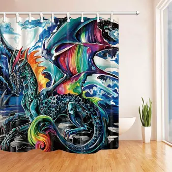 Rideau de Douche Motif Dragon avec Ailes colorées en Tissu Durable Anti-moisissure Accessoires de Salle de Bain créatifs avec 12
Rideau de Douche Motif Dragon avec Ailes colorées en Tissu Durable Anti-moisissure Accessoires de Salle de Bain créatifs avec 12