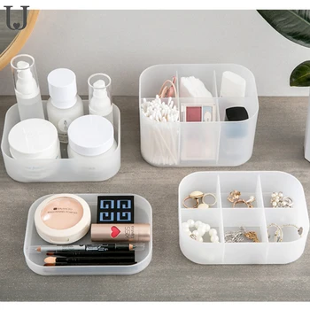JJ Desktop Cosmetic Storage Box Cosmetic Drawers Jewelry Display Box Case Make Up Tools Pen Holder Rack Table Organizer Smart