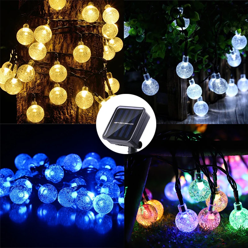 NEW 30/50/60 LED Crystal Ball LED Solar Lamp Power LED String Fairy Lights Solar Garlands Garden Christmas Decor For Outdoor
NEW 30/50/60 LED Crystal Ball LED Solar Lamp Power LED String Fairy Lights Solar Garlands Garden Christmas Decor For Outdoor