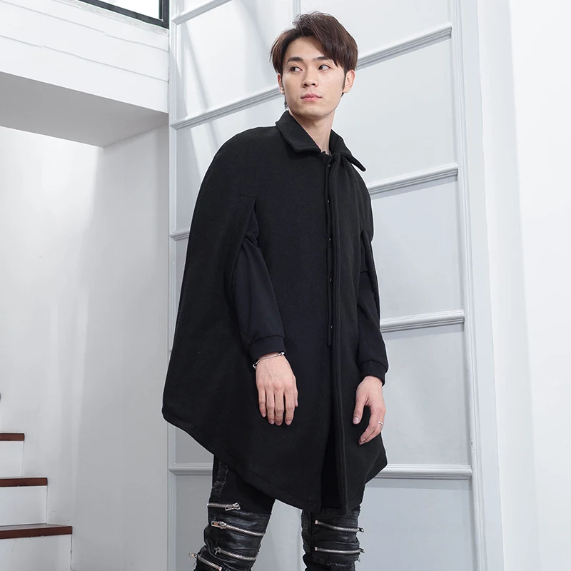Front short, long, long, round, woolen coat, loose lap, cape, cloak, shawl, winter wear, blouse, male
Front short, long, long, round, woolen coat, loose lap, cape, cloak, shawl, winter wear, blouse, male