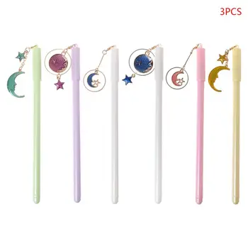 3pcs 0.5mm Starry Sky Star Moon Pendant Gel Pen Kawaii School Office Stationery Black Ink Pens
3pcs 0.5mm Starry Sky Star Moon Pendant Gel Pen Kawaii School Office Stationery Black Ink Pens
