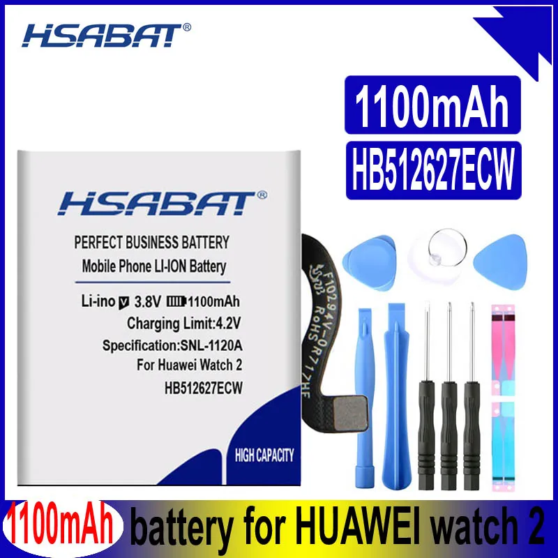 HSABAT HB512627ECW 1100 мАч батарея для HUAWEI часы GT 2 LEO-B09 Watch2 Pro 4G EO-DLXXU Porsche дизайн батареи |
