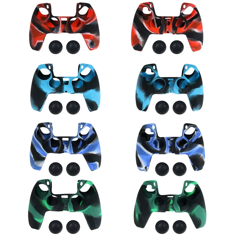 Camouflage Silicone Case Dustproof Skin Protective Cover Joystick Thumb Stick Grips Anti-Slip Cap for S-ony PlayStation PS5
Camouflage Silicone Case Dustproof Skin Protective Cover Joystick Thumb Stick Grips Anti-Slip Cap for S-ony PlayStation PS5