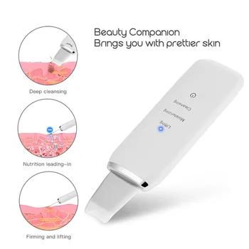 Rechargeable Ultrasonic Face Skin Scrubber Facial Cleaner Skin Lifting Face Blackhead Removal Exfoliating Pore Cleaner Tools
Rechargeable Ultrasonic Face Skin Scrubber Facial Cleaner Skin Lifting Face Blackhead Removal Exfoliating Pore Cleaner Tools
