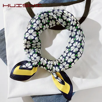 HUISHI Fashion Scarf Stylish Silk Square Multi-colors Printed Clover Silk Scarves Necktie Kerchief Hairband Headscarves Women 
HUISHI Fashion Scarf Stylish Silk Square Multi-colors Printed Clover Silk Scarves Necktie Kerchief Hairband Headscarves Women
