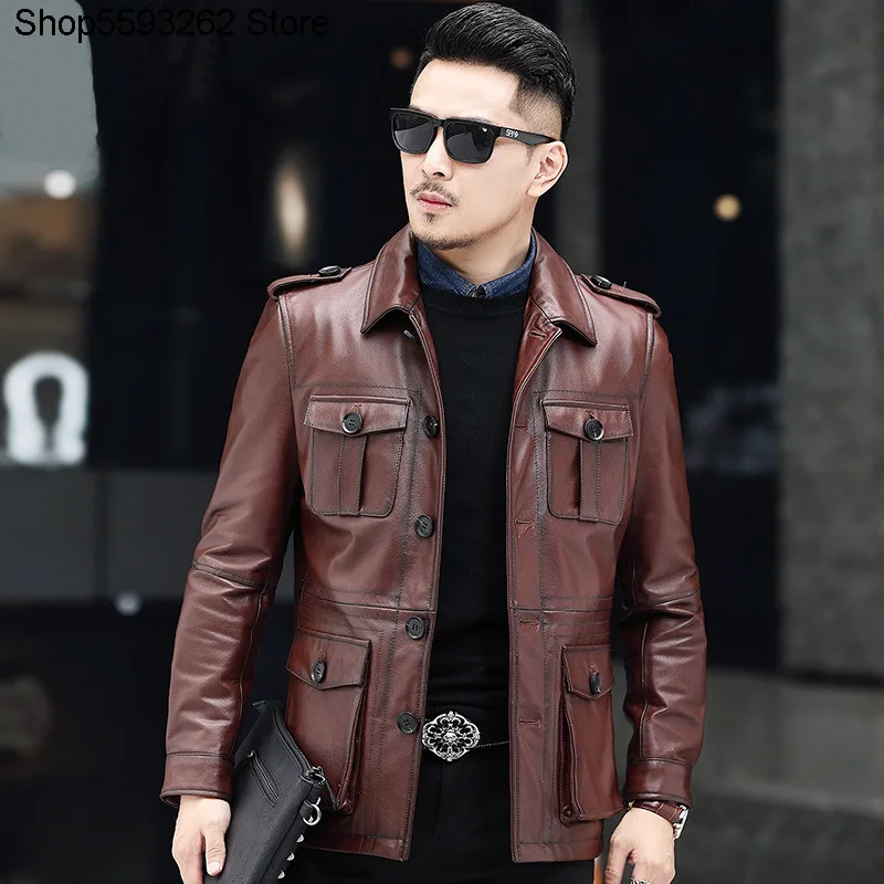 Money Haining Short Money Genuine Leather Leather Coat Male Head Layer Cowhide Slim Fit Short Money Middle Age Jacket Suit Lapel
Money Haining Short Money Genuine Leather Leather Coat Male Head Layer Cowhide Slim Fit Short Money Middle Age Jacket Suit Lapel