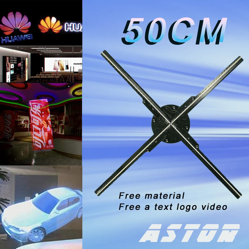 50cm 3D fan hologram led hologram wifi app control 3D led fan holographic display advertising light custom LED advertising 
50cm 3D fan hologram led hologram wifi app control 3D led fan holographic display advertising light custom LED advertising