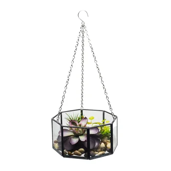 1Pc Flower Pot Glass Basin Hanging Decoration Hanging Chain Pot Flower Basket Storage Box for Garden Home Office 
1Pc Flower Pot Glass Basin Hanging Decoration Hanging Chain Pot Flower Basket Storage Box for Garden Home Office