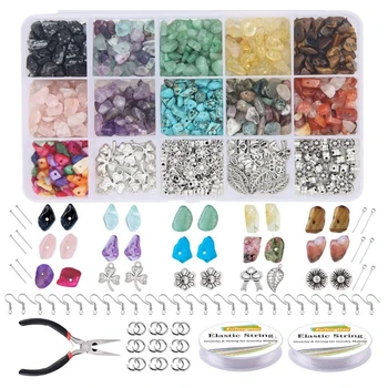 933Pcs Irregular Chips Stone Beads Gemstone Beads Kit Crystal Chip Beads for Necklace Bracelet Earrings Jewelry Making
933Pcs Irregular Chips Stone Beads Gemstone Beads Kit Crystal Chip Beads for Necklace Bracelet Earrings Jewelry Making