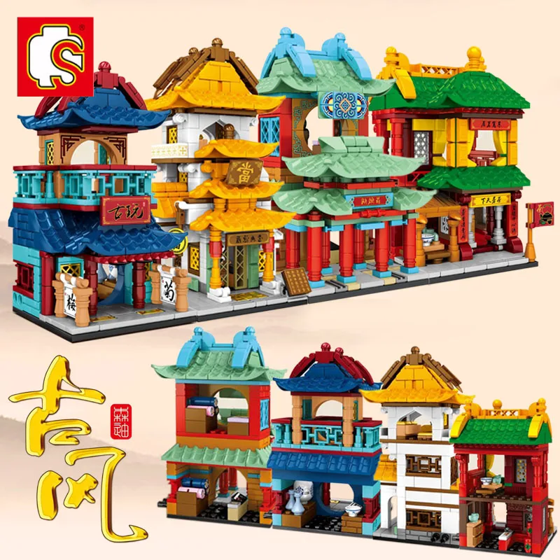 SEMBO Mini Chinese Ancient Street View Building Blocks Tradition Culture Architecture Model Teahouse Pawnshop DIY Toys for Child
SEMBO Mini Chinese Ancient Street View Building Blocks Tradition Culture Architecture Model Teahouse Pawnshop DIY Toys for Child