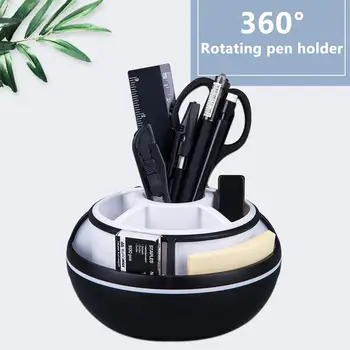 360 Degree Flexible Rotating Pen Holder Plastic Round Desktop Storage Box Anti-slip 9-grids Waterproof Black White Stationery
360 Degree Flexible Rotating Pen Holder Plastic Round Desktop Storage Box Anti-slip 9-grids Waterproof Black White Stationery
