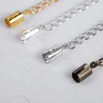 10pcs/lot Cord clips End Caps With Lobster Clasps Chain Fit Round Leather Cord Connectors For DIY Jewelry Making Supplies 5mm
10pcs/lot Cord clips End Caps With Lobster Clasps Chain Fit Round Leather Cord Connectors For DIY Jewelry Making Supplies 5mm