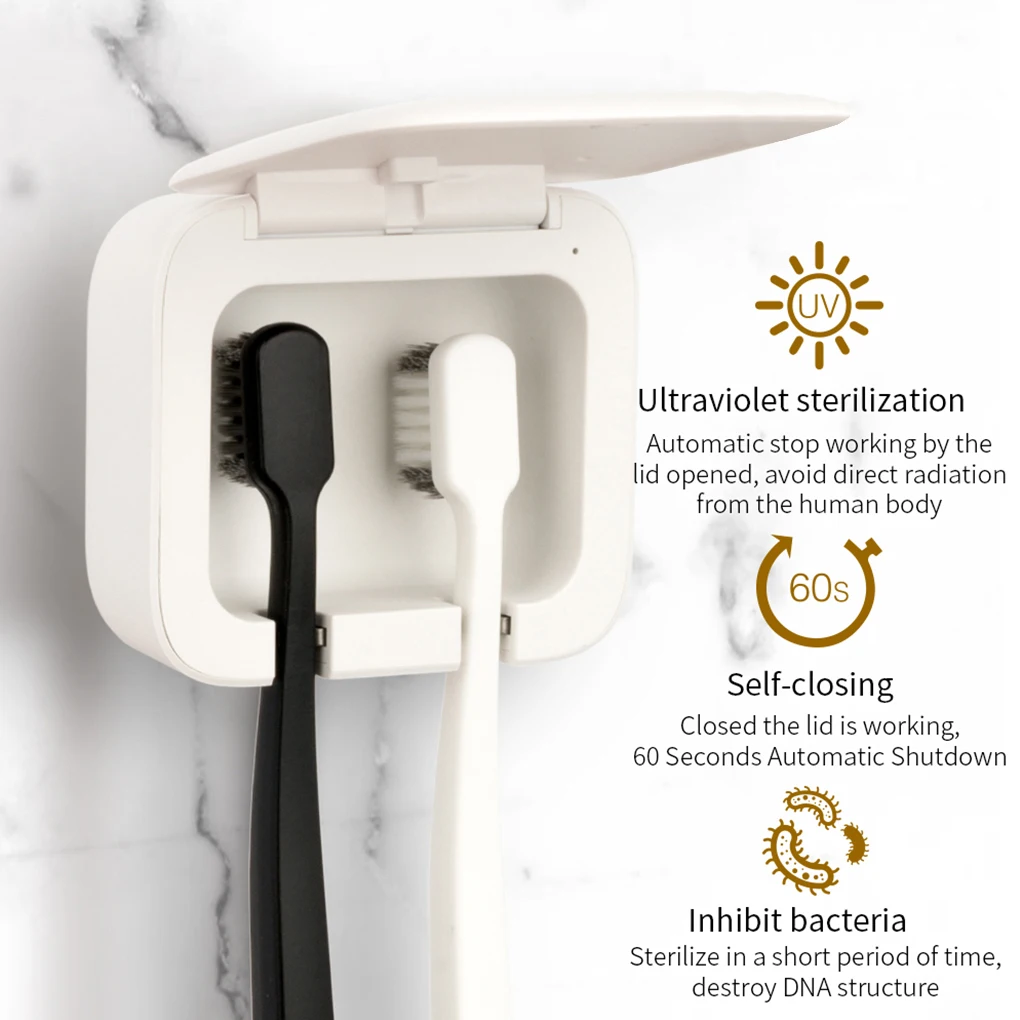 Automatic UV Toothbrush Holder USB UV Tooth Brush Cleaning Box with Sticker No Punching
Automatic UV Toothbrush Holder USB UV Tooth Brush Cleaning Box with Sticker No Punching