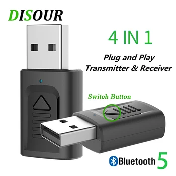 4 IN 1 3.5MM AUX USB Bluetooth Receiver For Car Kit Speaker Bluetooth Transmitter For TV PC Stereo Music Audio Wireless Adapter
4 IN 1 3.5MM AUX USB Bluetooth Receiver For Car Kit Speaker Bluetooth Transmitter For TV PC Stereo Music Audio Wireless Adapter