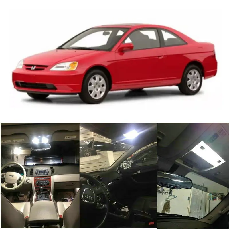Внутренние светодиодные лампы для Honda Civic 2001 стробовидное освещение S2000 |