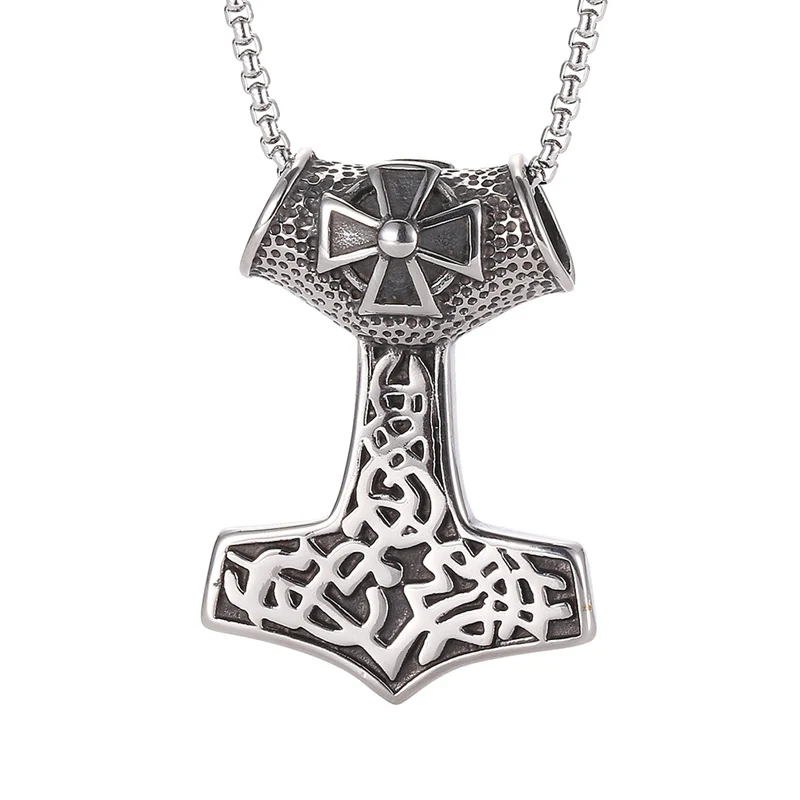 Punk Style Thor's Hammer Mjolnir Pendant Viking Jewelry Scandinavian Norse Viking Necklace Pendant for Women and Men Gift SP0438
Punk Style Thor's Hammer Mjolnir Pendant Viking Jewelry Scandinavian Norse Viking Necklace Pendant for Women and Men Gift SP0438