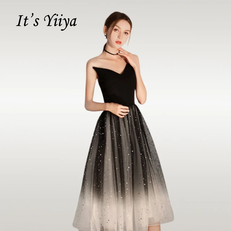 It's Yiiya Cocktail Dress Gradient Black Shining Strapless Woman Party Dresses Elegant One Shoulder Robe Cocktail Gowns E707
It's Yiiya Cocktail Dress Gradient Black Shining Strapless Woman Party Dresses Elegant One Shoulder Robe Cocktail Gowns E707