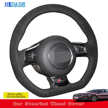 HKOADE Non-slip Fashion DIY Hand-stitched Black Hige Soft Suede Car Steering Wheel Cover For Audi TT 2008-2015 R8 2008-2010
HKOADE Non-slip Fashion DIY Hand-stitched Black Hige Soft Suede Car Steering Wheel Cover For Audi TT 2008-2015 R8 2008-2010