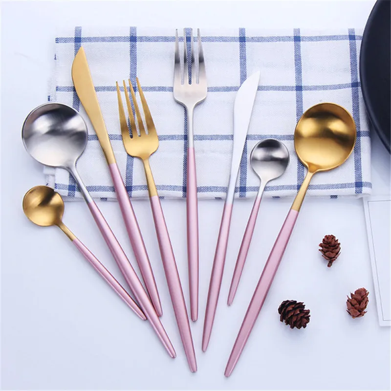 Two-color tableware set stainless steel tableware set western-style tableware luxury fork spoon knife tableware set fork spoon
Two-color tableware set stainless steel tableware set western-style tableware luxury fork spoon knife tableware set fork spoon