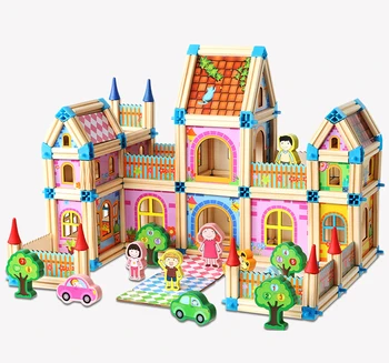 Wooden Doll House Building blocks Assembling DIY House Model Educational Country Learning Villa Building Blocks Toys for kids
Wooden Doll House Building blocks Assembling DIY House Model Educational Country Learning Villa Building Blocks Toys for kids