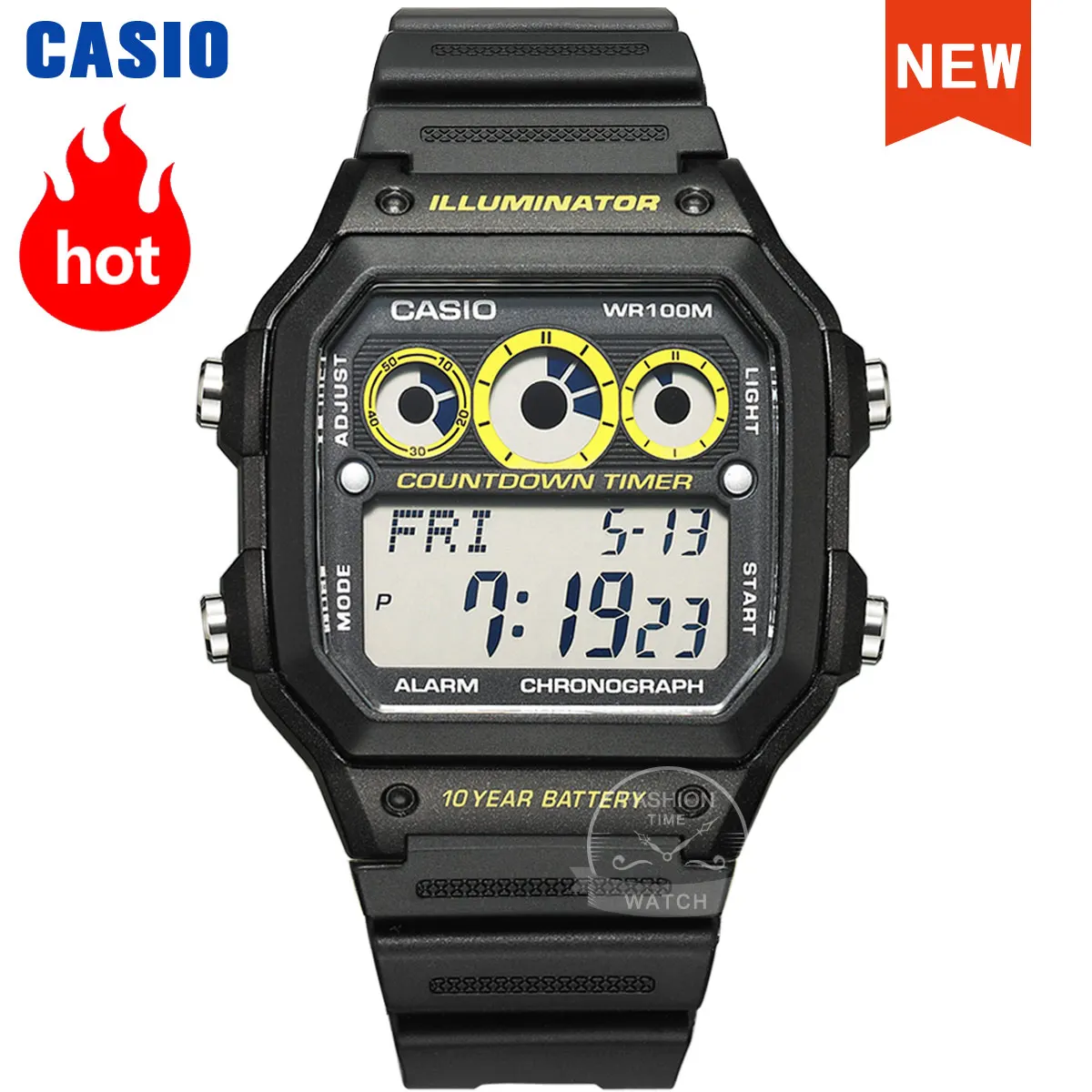 

Casio watch men top set digital sport Waterproof LED Ten years of electricity quartz men watch relogio masculino AE-1300WH-1A