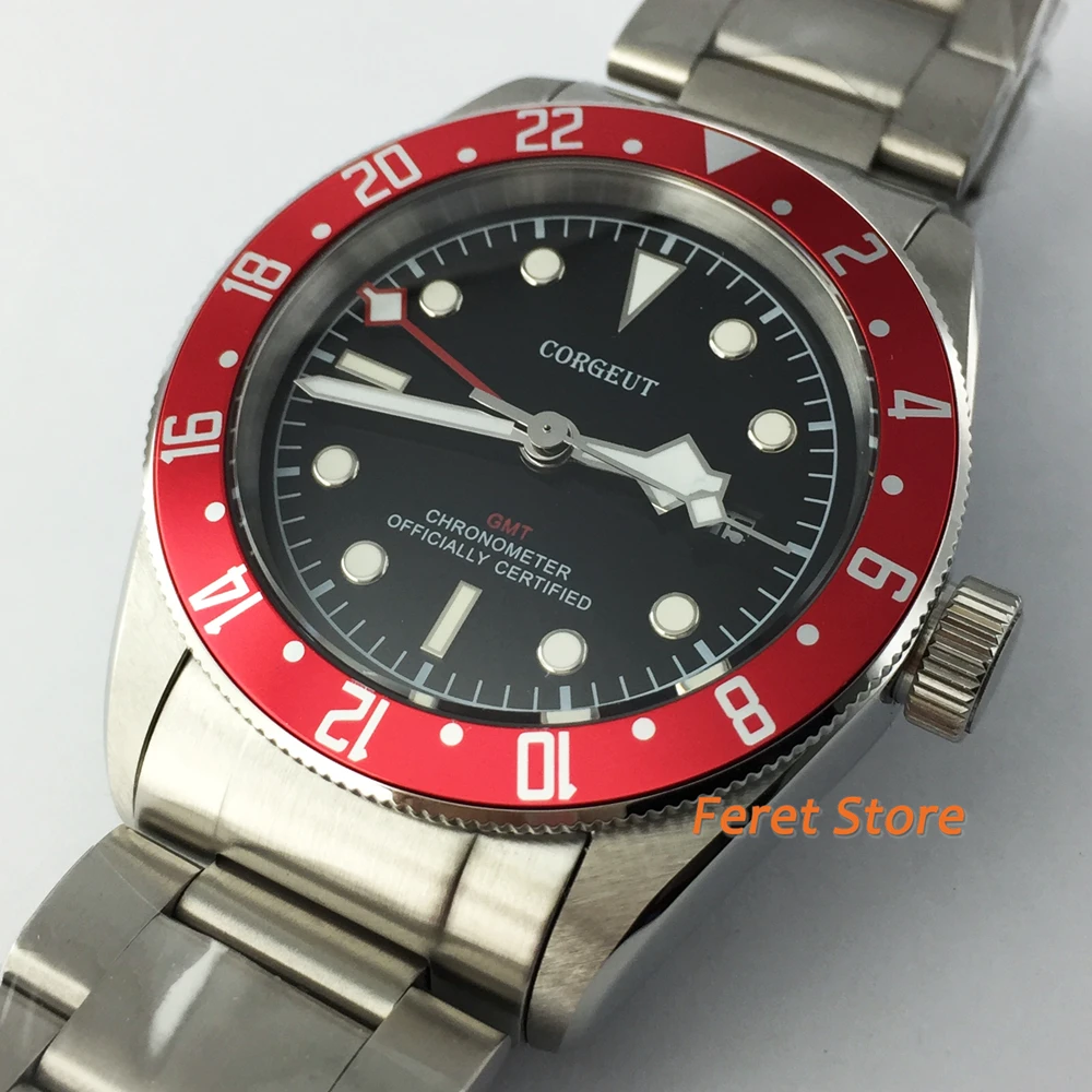41mm Corgeut Design Brand Luxury Men Watches lume Schwarz Bay GMT Automatic Military Sport Swim Clock Mechanical Wristwatch 
41mm Corgeut Design Brand Luxury Men Watches lume Schwarz Bay GMT Automatic Military Sport Swim Clock Mechanical Wristwatch