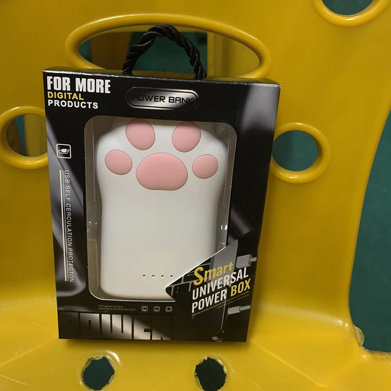 claw external battery charger cute cat paw powerbank portable