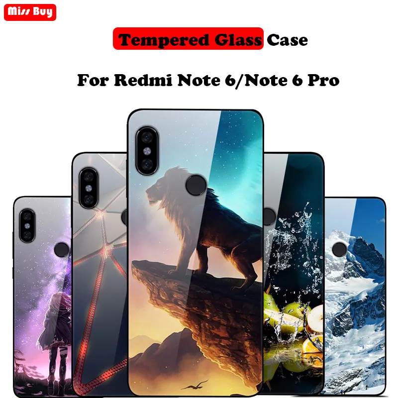 For Xiaomi Redmi Note 6 Case Note6 Coque Cartoon Printing Glass Soft Bumper Tempered Hard Cover For Xiaomi Redmi Note 6 Pro Case
For Xiaomi Redmi Note 6 Case Note6 Coque Cartoon Printing Glass Soft Bumper Tempered Hard Cover For Xiaomi Redmi Note 6 Pro Case