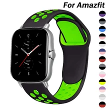 

20mm/22mm Silicone band For Amazfit GTS/2/2e/GTS2 Mini/GTR 42mm/47mm/GTR2/2e/stratos 2/3 correa Watch Bracelet Amazfit bip strap