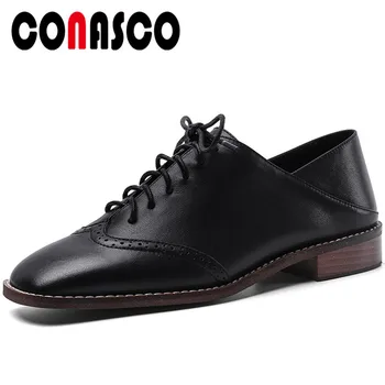 CONASCO Retro Concise Casual Spring Summer New Woman Pumps Genuine Leather Cross-Tied Hollow Out Low Heels Lace-Up Shoes Woman
CONASCO Retro Concise Casual Spring Summer New Woman Pumps Genuine Leather Cross-Tied Hollow Out Low Heels Lace-Up Shoes Woman