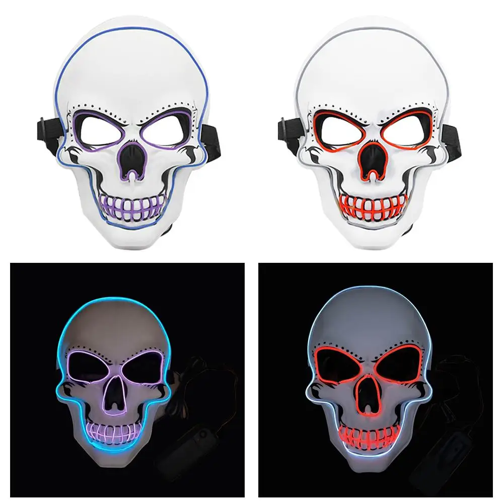 LED Two-color Illuminating Scary Skull Skeleton Mask Luminous Fluorescent Mask Ghost Head Mask for Halloween
LED Two-color Illuminating Scary Skull Skeleton Mask Luminous Fluorescent Mask Ghost Head Mask for Halloween
