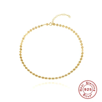 Aide 2020 New 925 Sterling Silver Disc Necklaces For Couples INS Simple Chocker Clavicle Chain Necklace Fine Jewelry Collares 
Aide 2020 New 925 Sterling Silver Disc Necklaces For Couples INS Simple Chocker Clavicle Chain Necklace Fine Jewelry Collares
