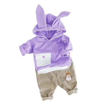 Spring Autumn Children Baby Boy Girls Long Ear Hoodie T Shirt Pants 2 Pcs/sets Infant Clothes Kid Suit Toddler Cotton Tracksuits
Spring Autumn Children Baby Boy Girls Long Ear Hoodie T Shirt Pants 2 Pcs/sets Infant Clothes Kid Suit Toddler Cotton Tracksuits