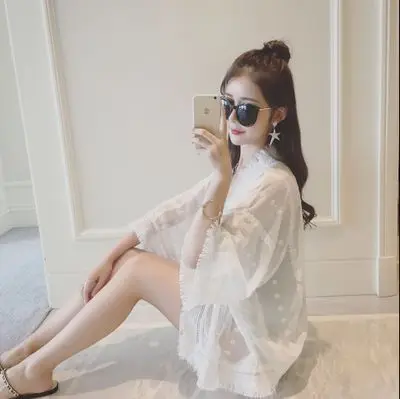 Sun Protection Clothing Women's Spring And Summer Korean-style Loose Shawl Tassels Cardigan Thin Coat Chiffon Air Conditioner 
Sun Protection Clothing Women's Spring And Summer Korean-style Loose Shawl Tassels Cardigan Thin Coat Chiffon Air Conditioner