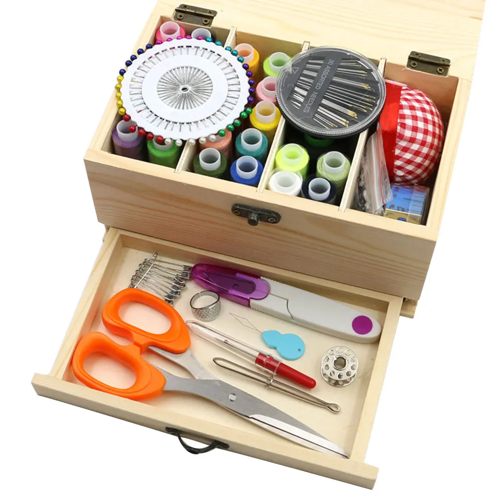 Thread Needles Wooden Box Portable Hand Stitching Tools Household Embroidery Craft Sewing Kit Multi-function Travel Storage
Thread Needles Wooden Box Portable Hand Stitching Tools Household Embroidery Craft Sewing Kit Multi-function Travel Storage