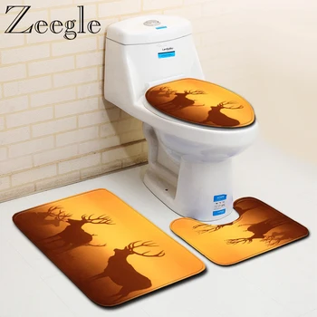 Zeegle Europe Style Non-Slip Bath Mat Set Bathroom Carpet Rug Toilet Mat Set Memory Foam Bathroom Mat Set Coral Fleece Floor Mat
Zeegle Europe Style Non-Slip Bath Mat Set Bathroom Carpet Rug Toilet Mat Set Memory Foam Bathroom Mat Set Coral Fleece Floor Mat