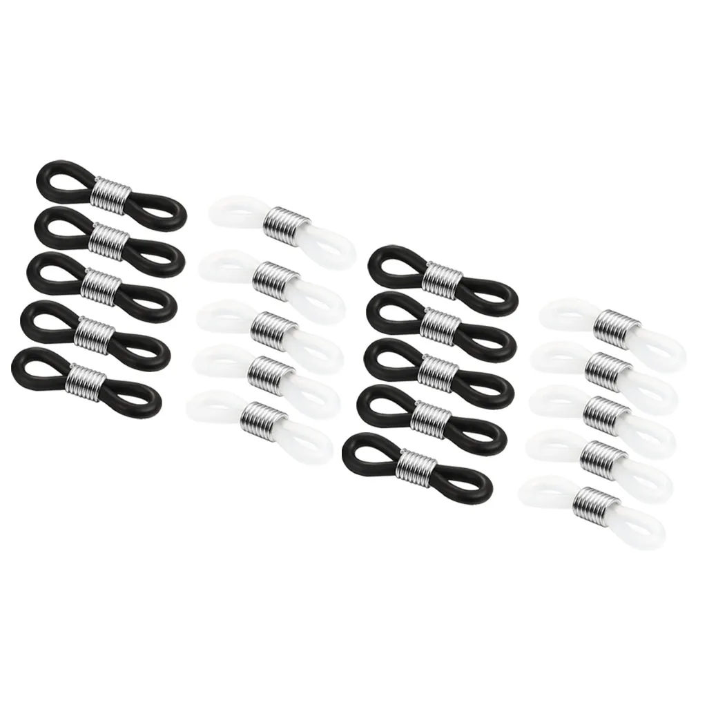 20Pcs Rubber and Metal Ends Anti-slip Eyeglass Accessories Chain Holder Retainer Connectors 20Pcs Rubber and Metal Ends Anti-slip Eyeglass Accessories Chain Holder Retainer Connectors