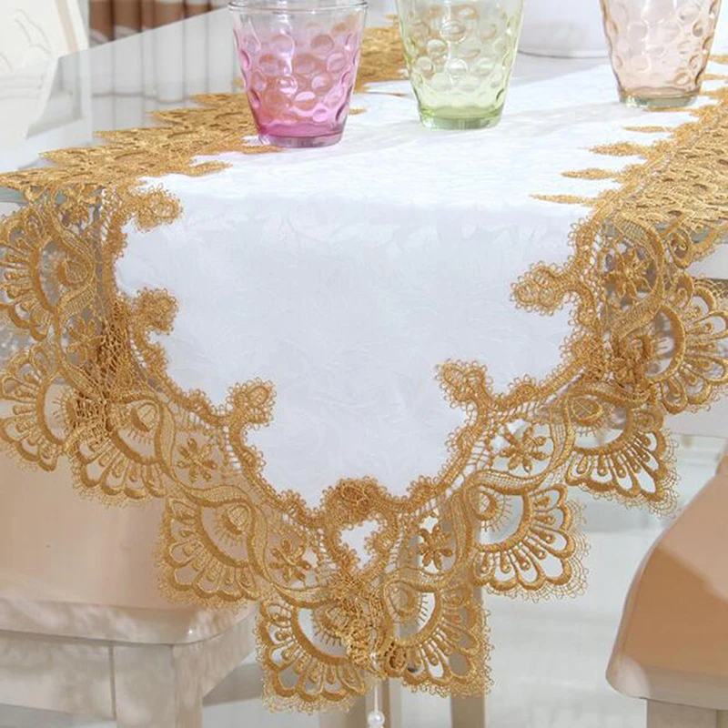 Декоративная кружевная скатерть домашний декор текстильные полотенца