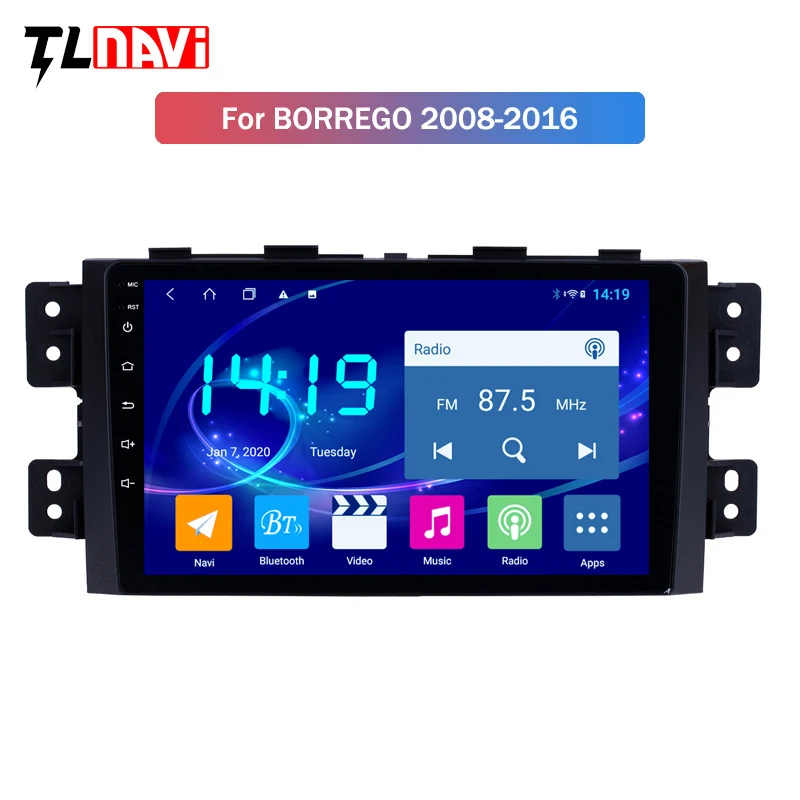 Автомагнитола с Bluetooth 4 + 64 ГБ 9 дюймов IPS экран радио Android стерео GPS Navi для KIA Borrego 2008