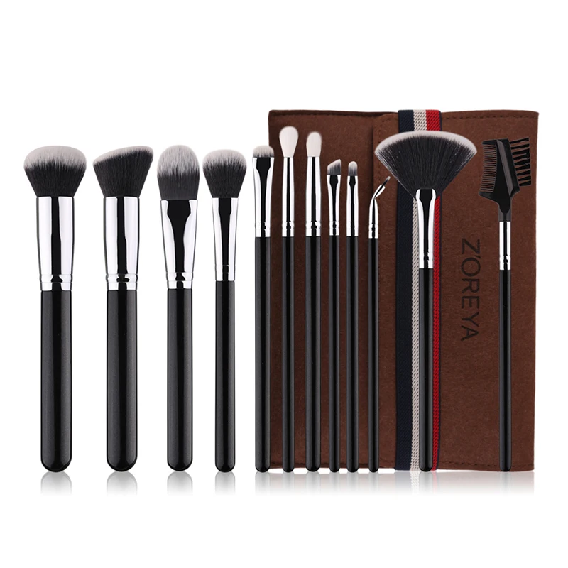 ZOREYA 12 pcs / set Gift Makeup Brush Tool Set Black Rayon Black Makeup Brush Set portable models face makeup brushes tool
ZOREYA 12 pcs / set Gift Makeup Brush Tool Set Black Rayon Black Makeup Brush Set portable models face makeup brushes tool