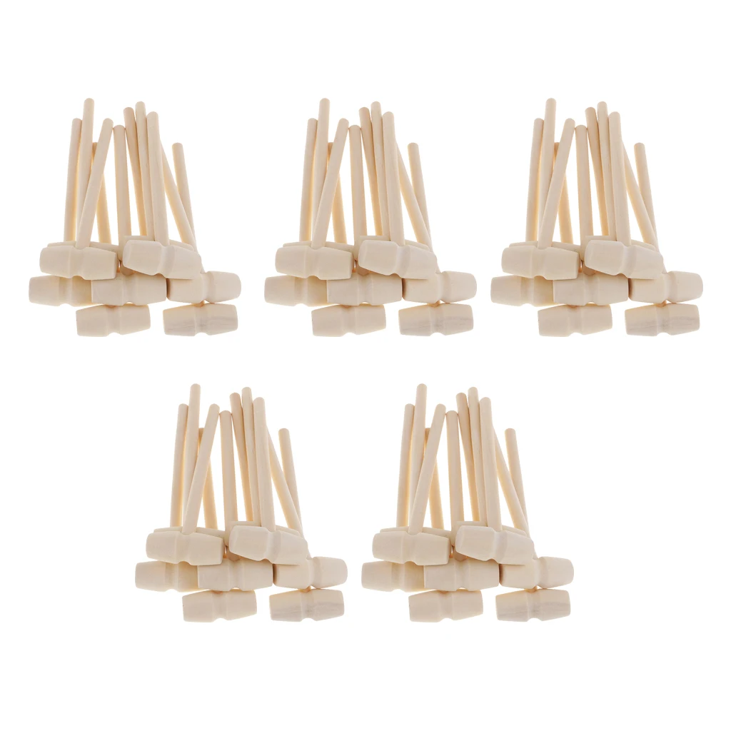 50 Pieces Small Wood Hammer Wooden Mallet Hammer For DIY Woodworking Household Multi Hand tool