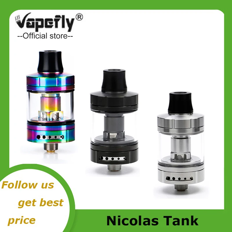 Original Vapefly Nicolas MTL Sub Ohm Tank 3ml MTL Atomizer Tank with a extra air hole with BVC Coil 9 Adjustable airflow Vapefly
Original Vapefly Nicolas MTL Sub Ohm Tank 3ml MTL Atomizer Tank with a extra air hole with BVC Coil 9 Adjustable airflow Vapefly