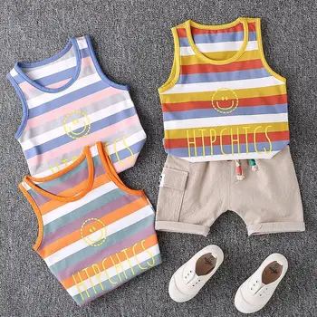 Summer Baby Boys Clothes Kids Sleeveless Striped T-shirt Pants 2Pcs Outfits Infant Boys Clothing Set for Baby Boy Tracksuit
Summer Baby Boys Clothes Kids Sleeveless Striped T-shirt Pants 2Pcs Outfits Infant Boys Clothing Set for Baby Boy Tracksuit