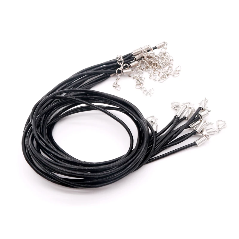 10pcs/lot 2mm Black Genuine Leather Cord Adjustable 45cm Rope String for DIY Necklace Bracelet Jewelry Making Findings
10pcs/lot 2mm Black Genuine Leather Cord Adjustable 45cm Rope String for DIY Necklace Bracelet Jewelry Making Findings
