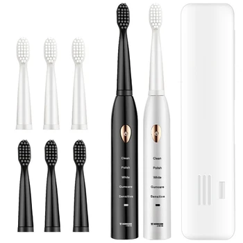 Student Couple Electric Toothbrush 5 Nursing Mode Vibration Tooth Brushes Rechargeable Super Automatic Whitening Toothbrush Suit
Student Couple Electric Toothbrush 5 Nursing Mode Vibration Tooth Brushes Rechargeable Super Automatic Whitening Toothbrush Suit