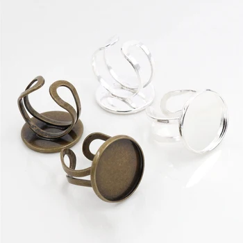 20mm 5pcs Light Silver Plated Bronze Brass Adjustable Ring Settings Blank/Base,Fit 20mm Glass Cabochons,Buttons;Ring Bezels
20mm 5pcs Light Silver Plated Bronze Brass Adjustable Ring Settings Blank/Base,Fit 20mm Glass Cabochons,Buttons;Ring Bezels
